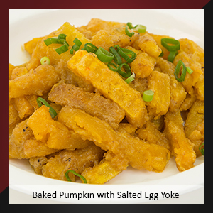 Baked Pumpkin with Salted Egg Yoke